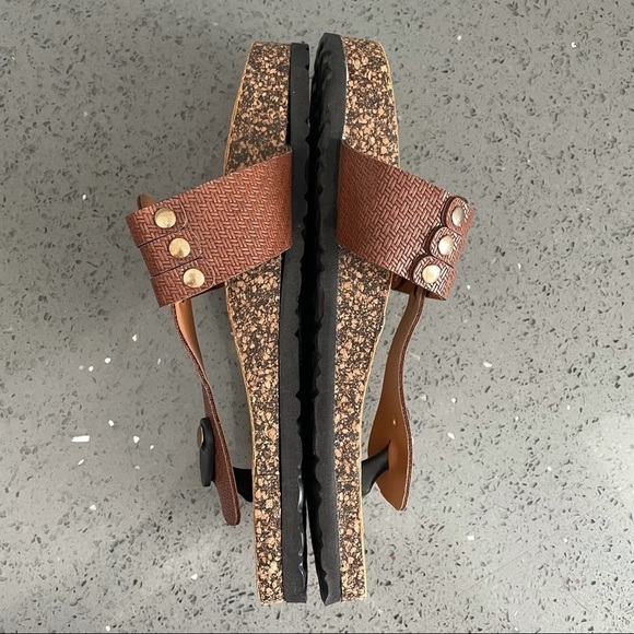 Victoria K Faux Leather Cork Thong Slide Sandal 8 - Picture 4 of 8